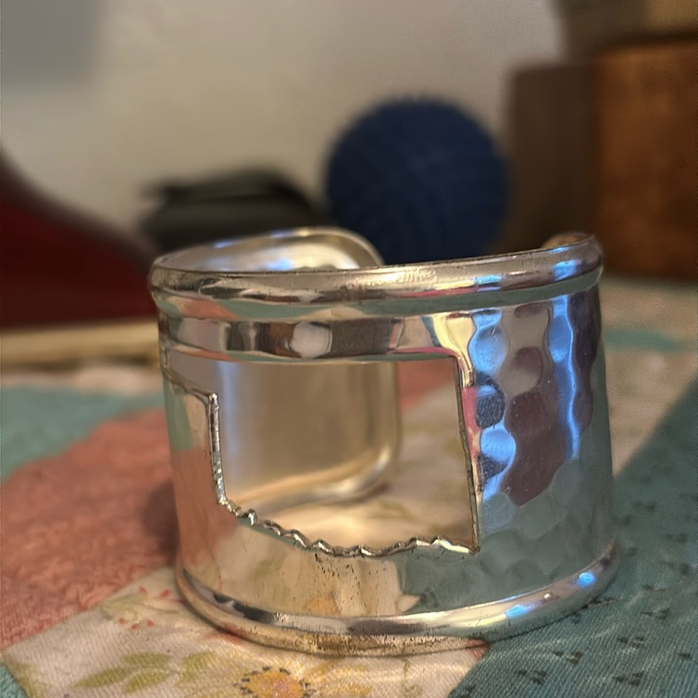 Silver Rustic Cuff Oklahoma cuff bracelet.